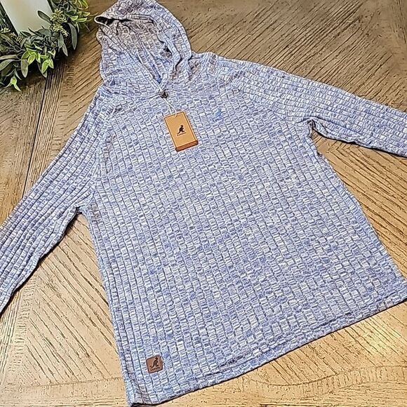 Light Blue Kangol hood sweater top size M NWT - Picture 1 of 16